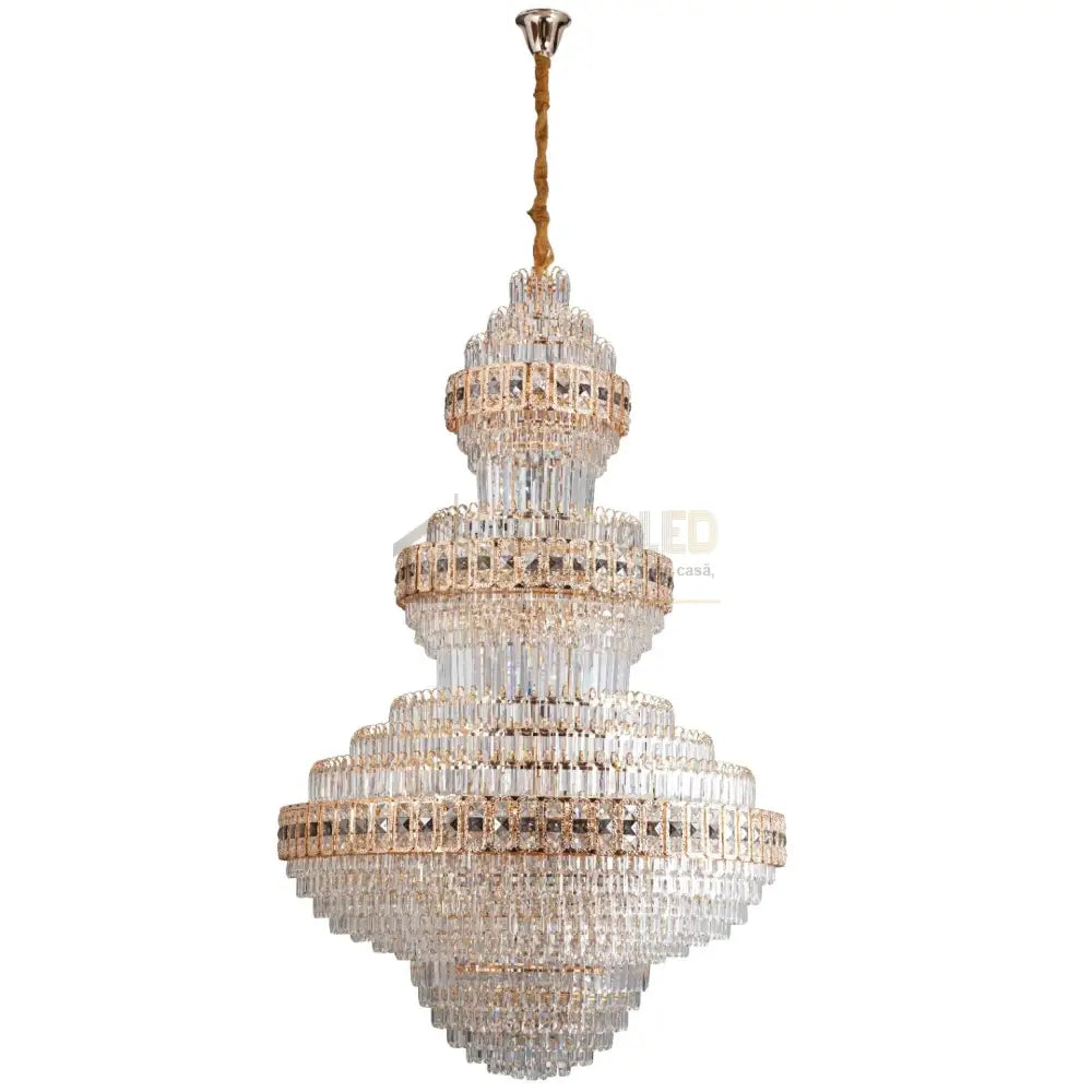 Candelabru Cristal Luxury Golden 230Cm -P5218 Chandeliers Crystal