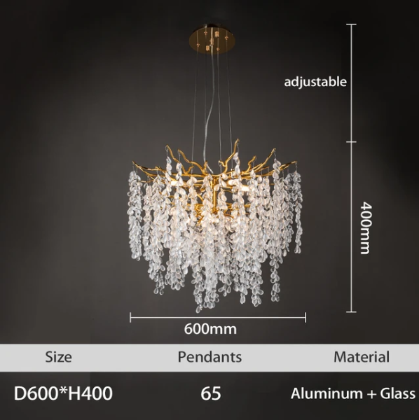 Candelabru Cristal LUXURY Golden Grapes 60CM