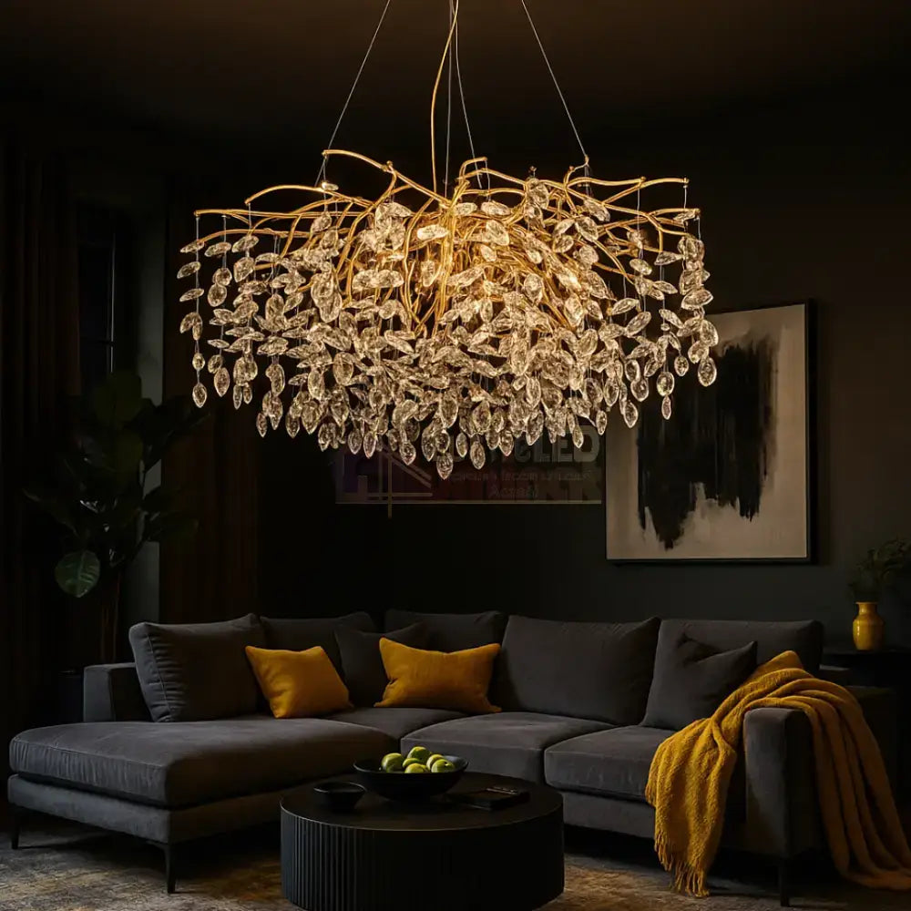 Lustra Suspendata Gold Klara E14 Chandeliers Crystal