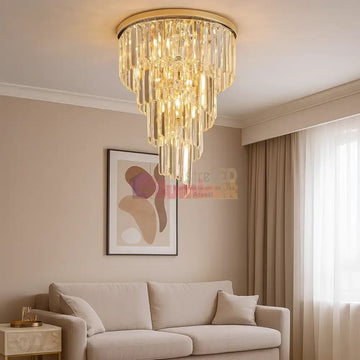 Candelabru Cristal Luxury Golden Spiral