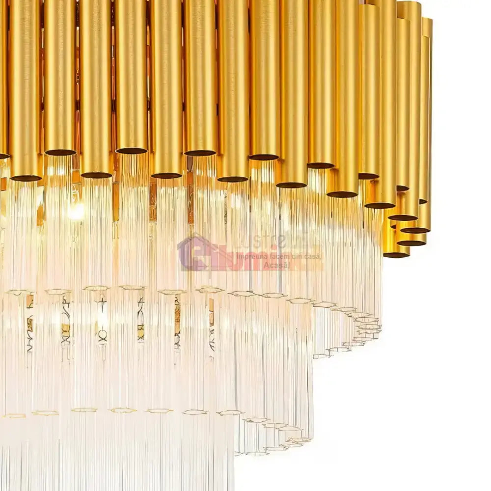 Candelabru Cristal Luxury Golden SUFITOWA lustreled.ro