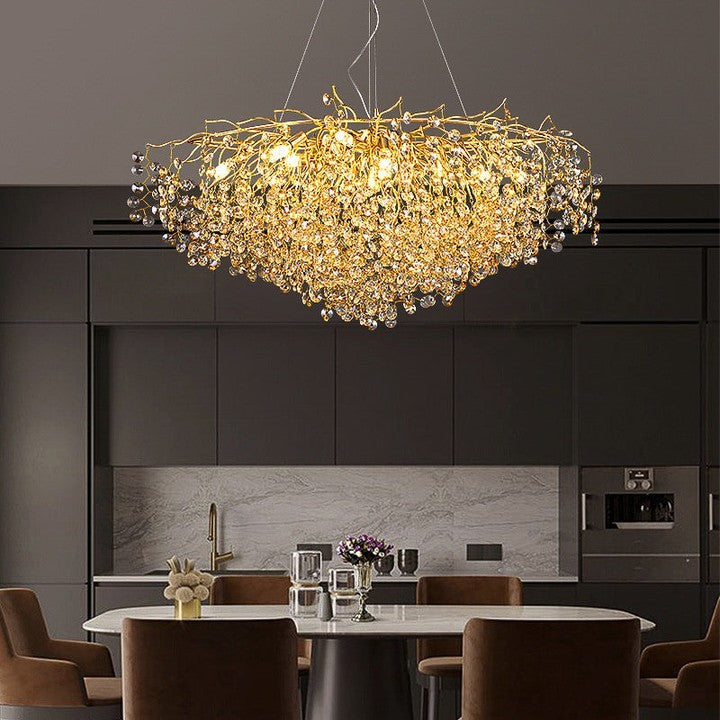 Candelabru Cristal Luxury Golden Sunflower 601 Chandeliers Crystal