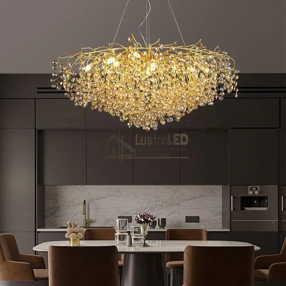 Candelabru Cristal Luxury Golden Sunflower 601 Chandeliers Crystal