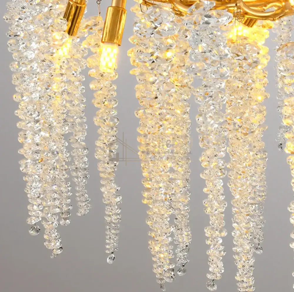 Candelabru Cristal Luxury Golden Willow 80Cm Chandeliers Crystal