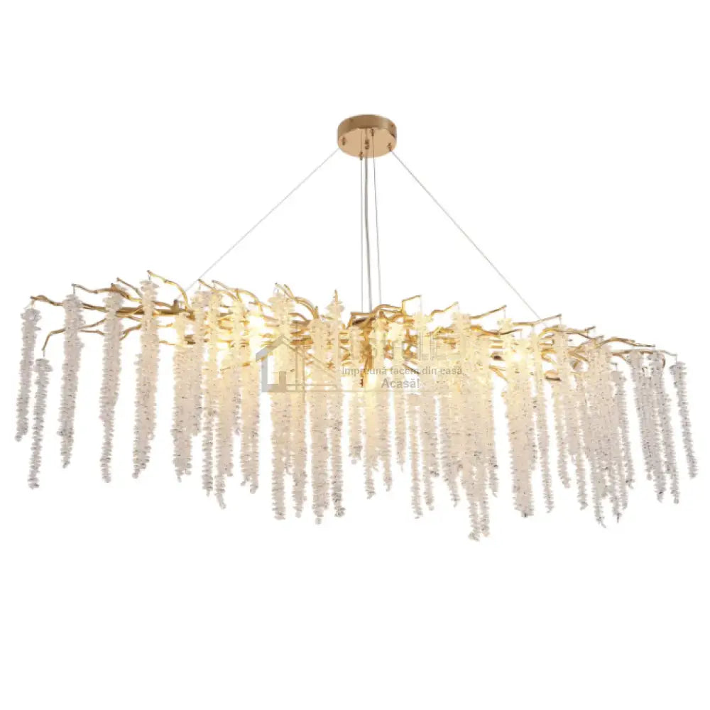 Candelabru Cristal Luxury Golden Willow 120X45 Cm Chandeliers Crystal
