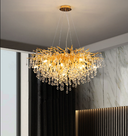 Candelabru Cristal LUXURY Golden Tears 60CM