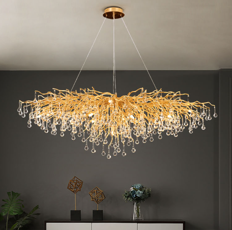 Candelabru Cristal LUXURY Golden Tears 160x50cm