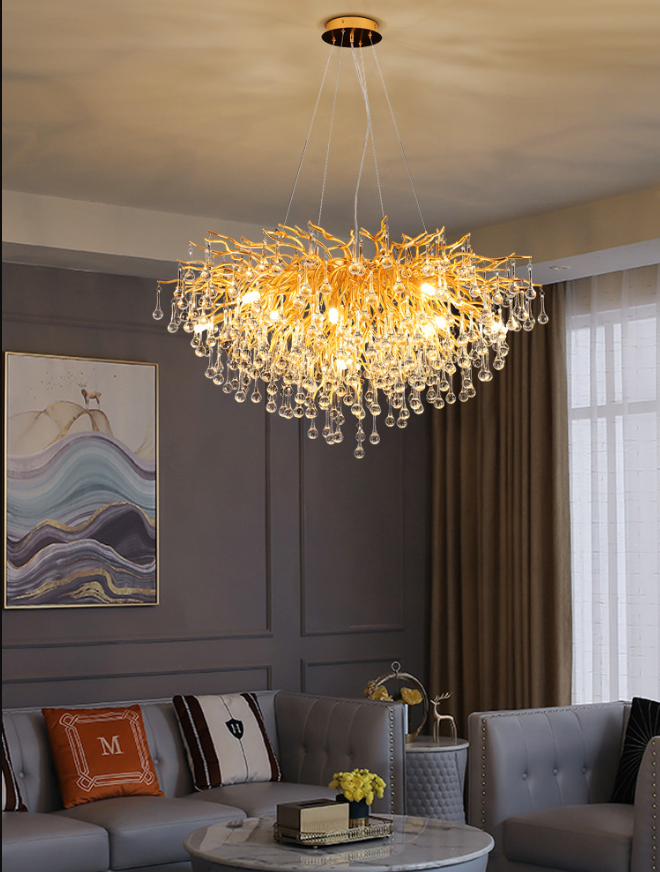 Candelabru Cristal LUXURY Golden Tears 80CM