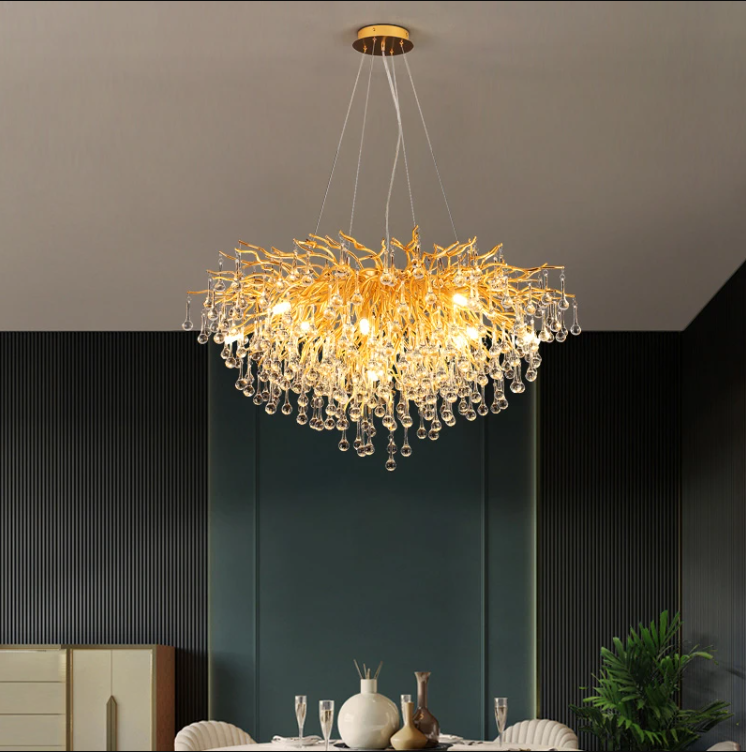 Candelabru Cristal LUXURY Golden Tears 80CM