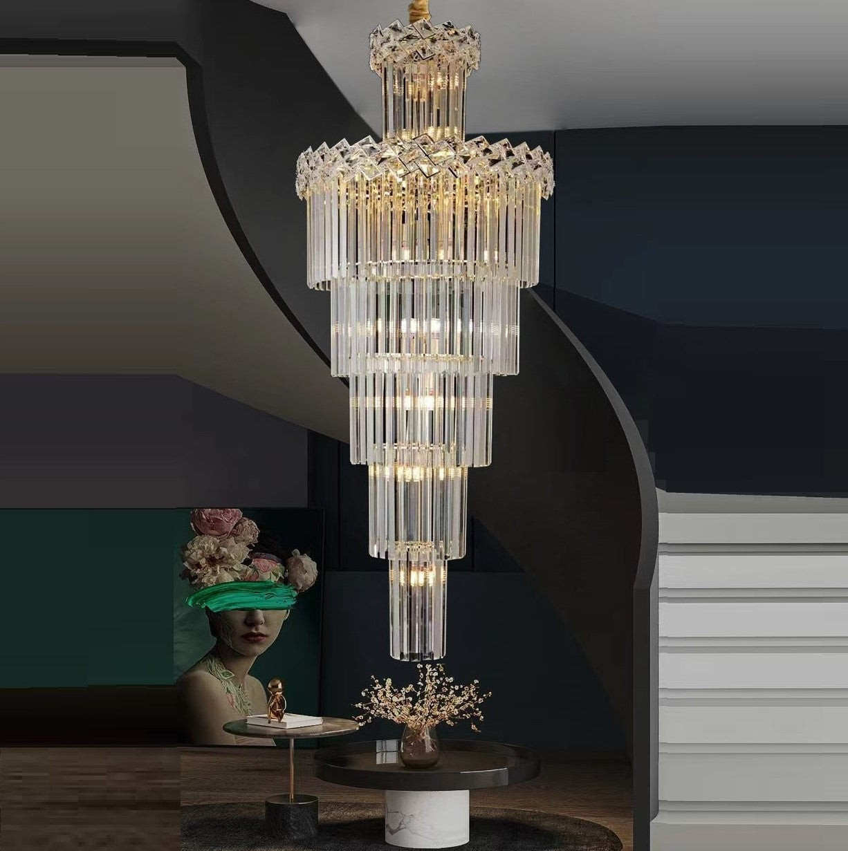 Candelabru Cristal Luxury Malli 180Cm Chandeliers Crystal