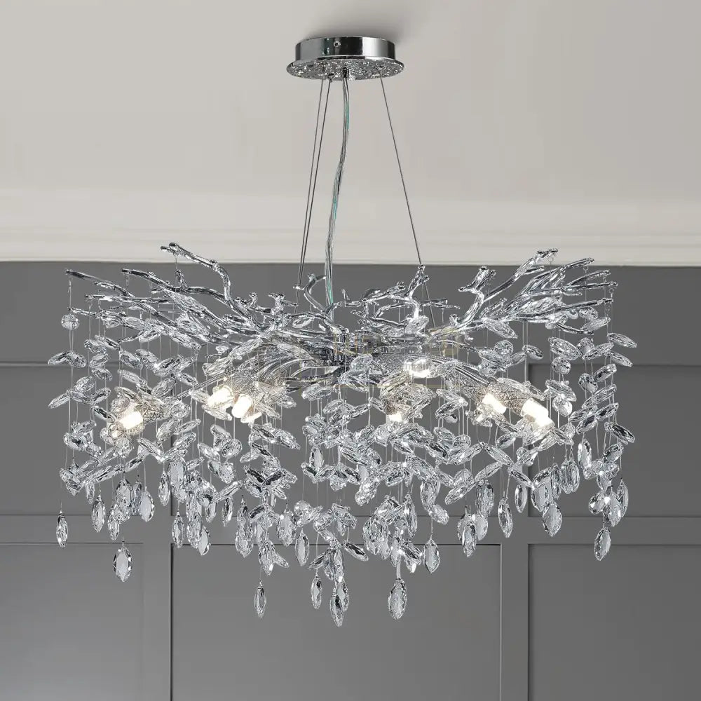 Candelabru Cristal LUXURY Silver CINDY 80cm lustreled.ro