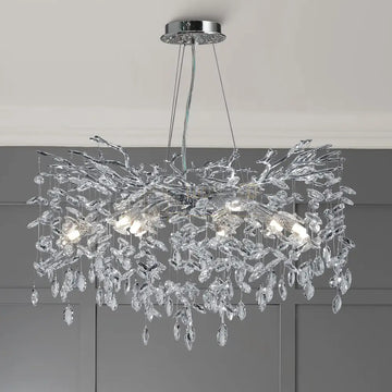 Candelabru Cristal LUXURY Silver CINDY 80cm lustreled.ro