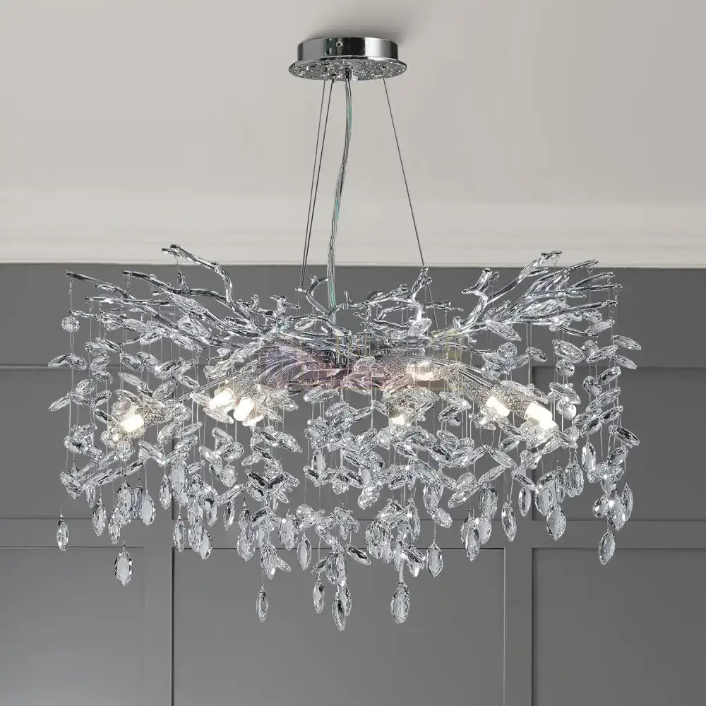 Candelabru Cristal LUXURY Silver CINDY 80cm ARGINTIE / 80CM / LUXURY Chandeliers Crystal