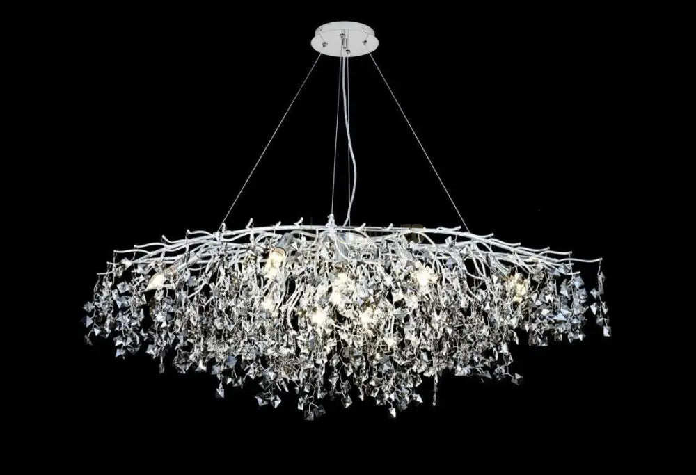 Candelabru Cristal LUXURY Silver SOFT 120x55cm lustreled.ro