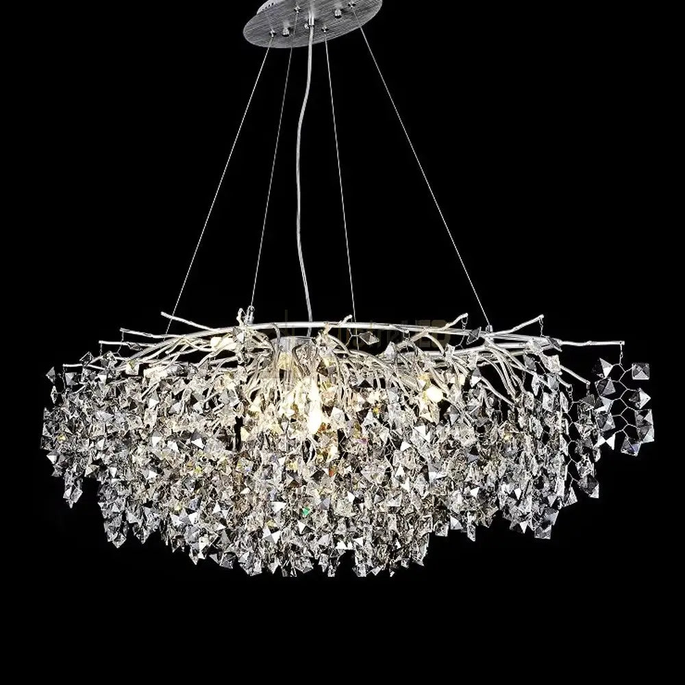 Candelabru Cristal LUXURY Silver SOFT 120x55cm lustreled.ro