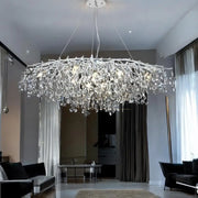 Candelabru Cristal LUXURY Silver SOFT 120x55cm lustreled.ro