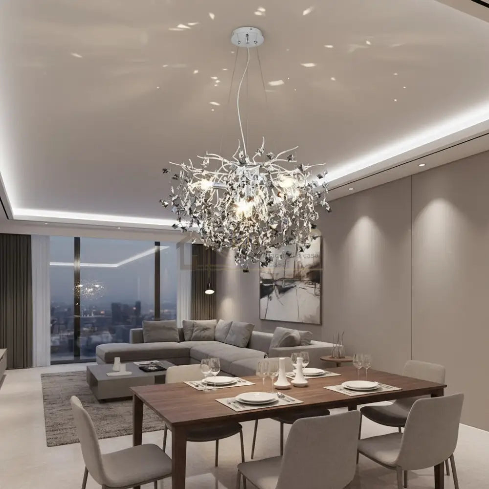 Candelabru Cristal LUXURY Silver SOFT 60x35cm Chandeliers Crystal