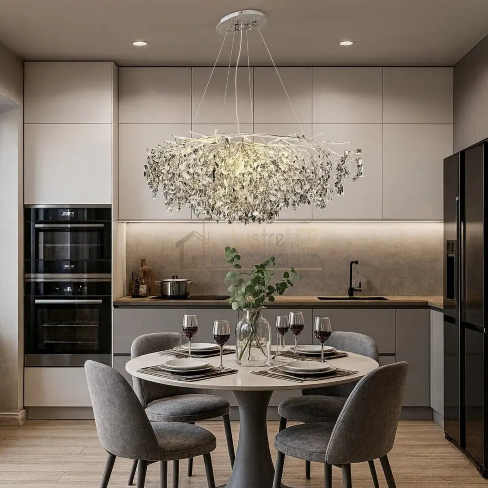 Candelabru Cristal LUXURY Silver SOFT 80x45cm Chandeliers Crystal