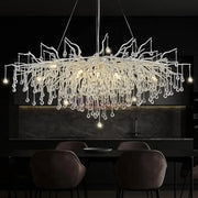 Candelabru Cristal LUXURY SILVER Tears 120x60cm ARGINTIE / 120CM / LUXURY Chandeliers Crystal