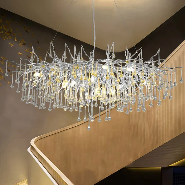 Candelabru Cristal LUXURY Silver Tears 80CM