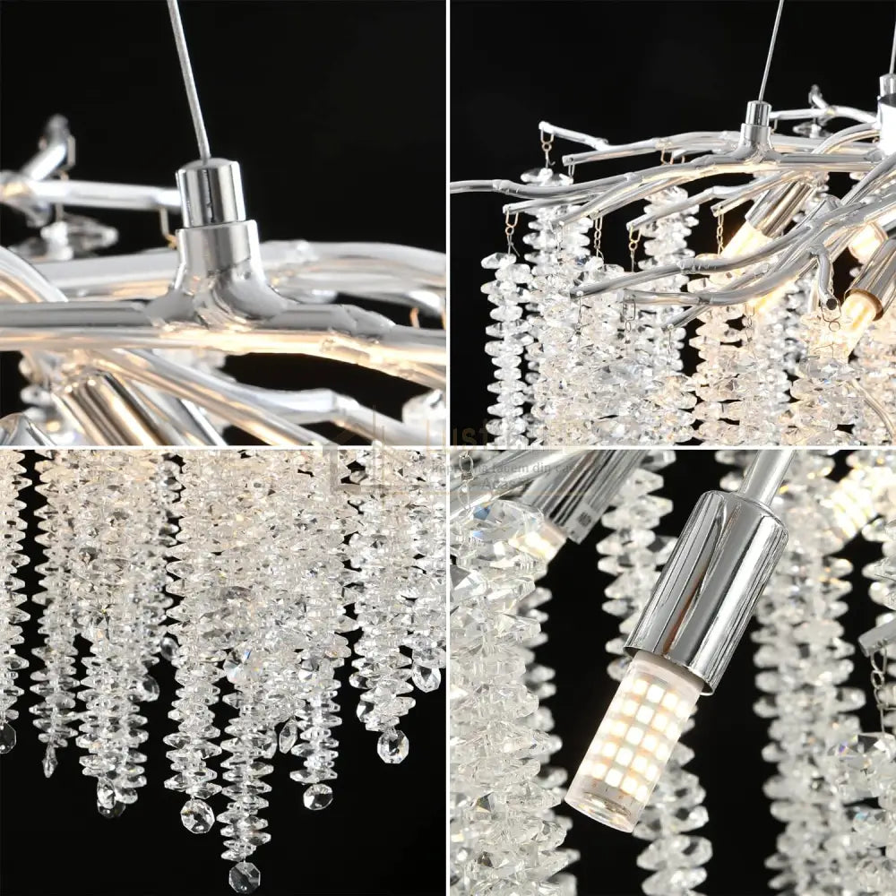 Candelabru Cristal Luxury Silver Willow 100Cm Chandeliers Crystal