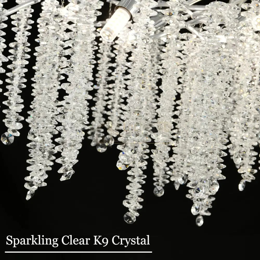Candelabru Cristal Luxury Silver Willow 150X45 Cm Chandeliers Crystal