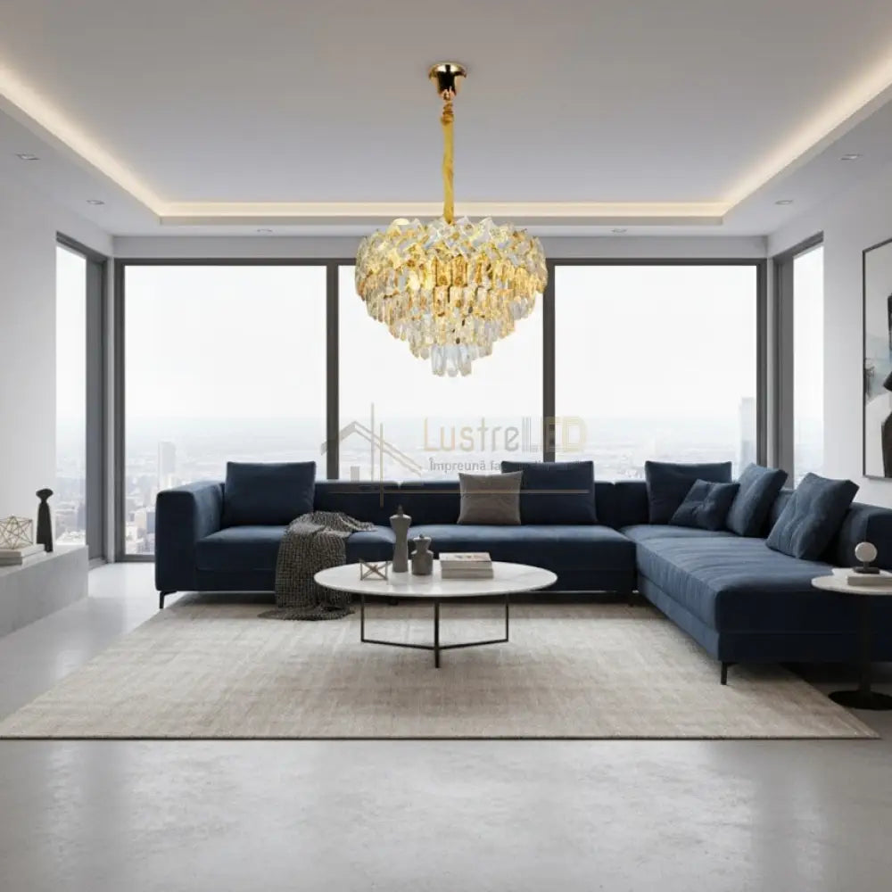 Candelabru Cristal MALLI Gold ⌀40CM Chandeliers Crystal