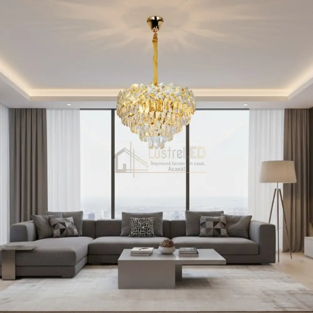 Candelabru Cristal MALLI Gold ⌀40CM Chandeliers Crystal