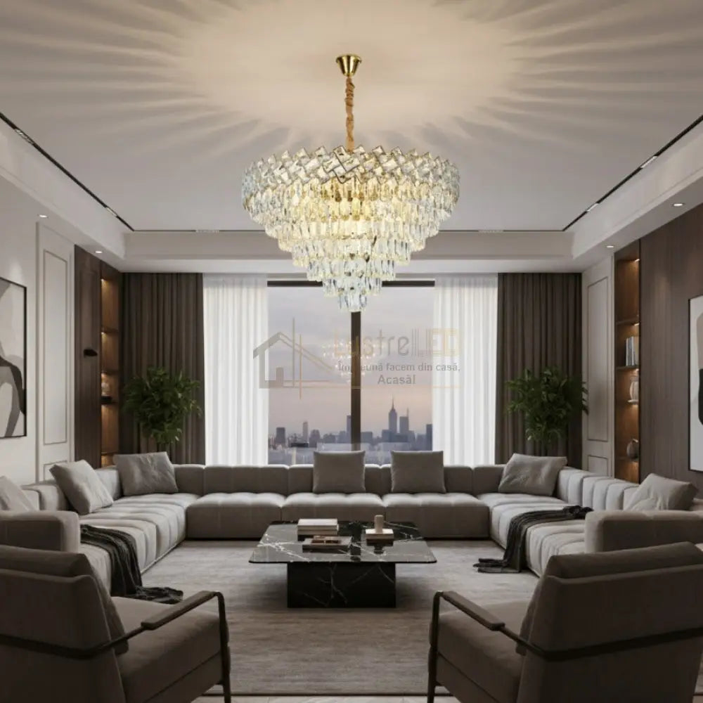 Candelabru Cristal MALLI Gold ⌀80CM Chandeliers Crystal