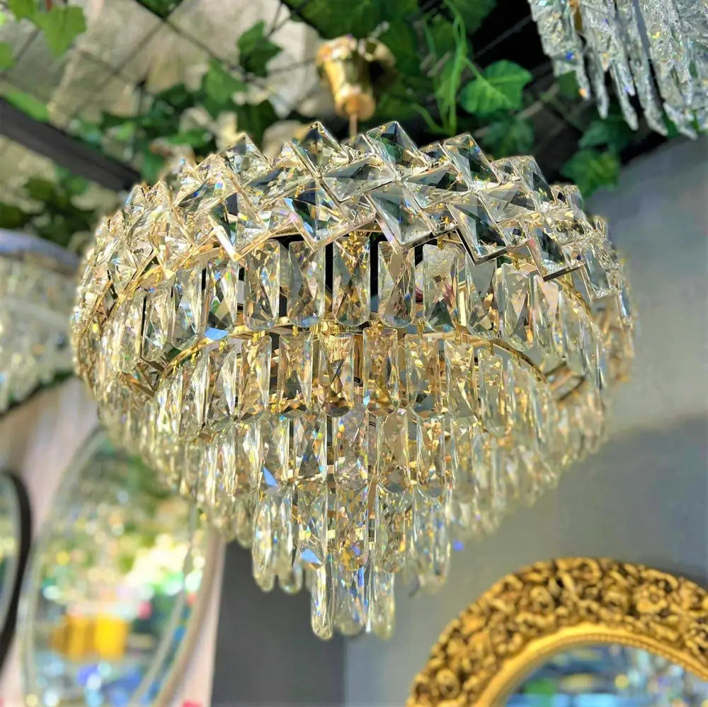 Candelabru Cristal Malli Golden Chandeliers