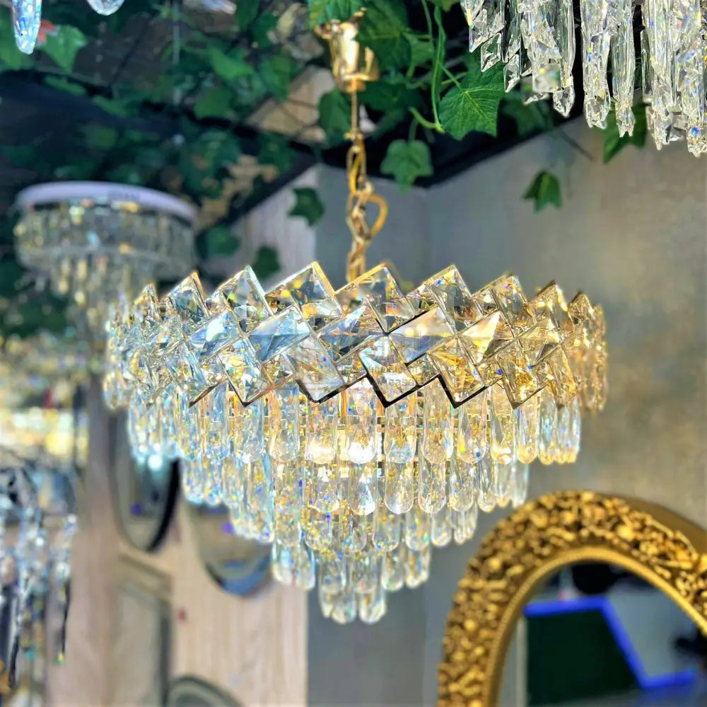 Candelabru Cristal Malli Golden Chandeliers