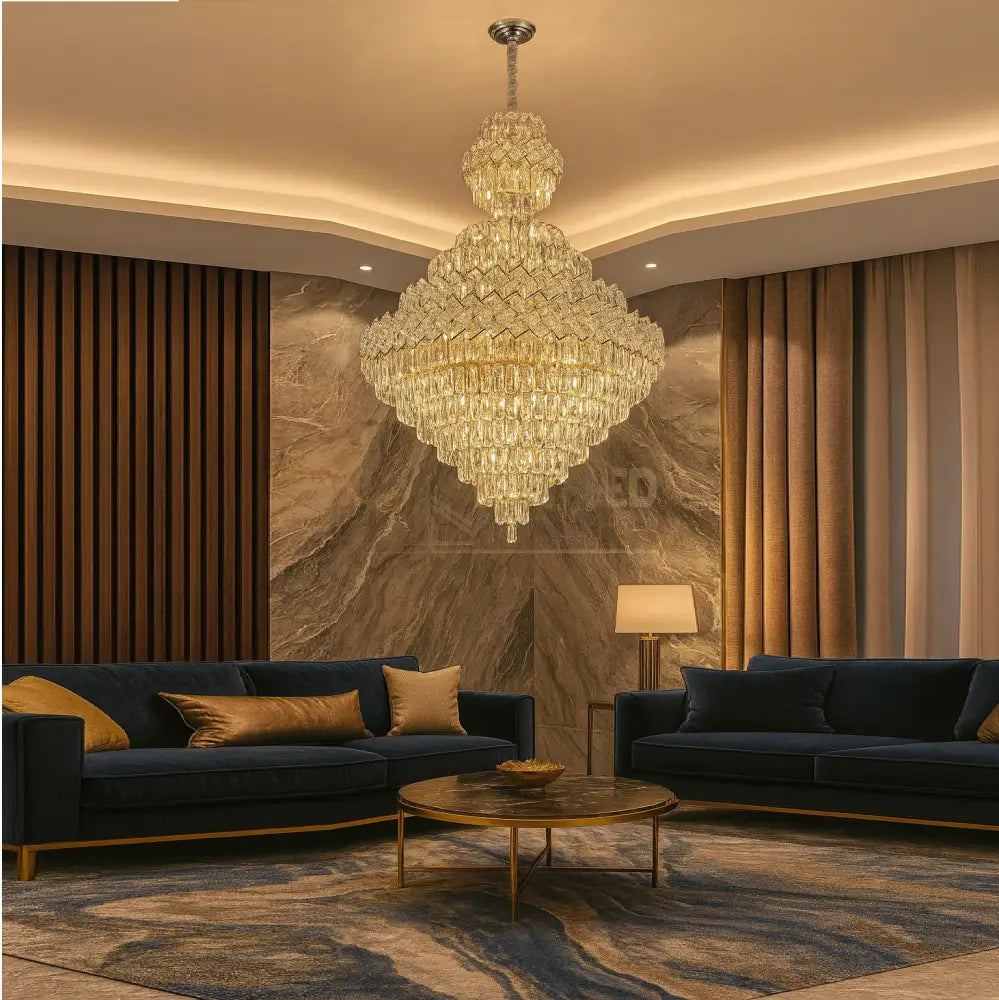 Candelabru Cristal Malli Silver Grande Luxury 80x110CM lustreled.ro