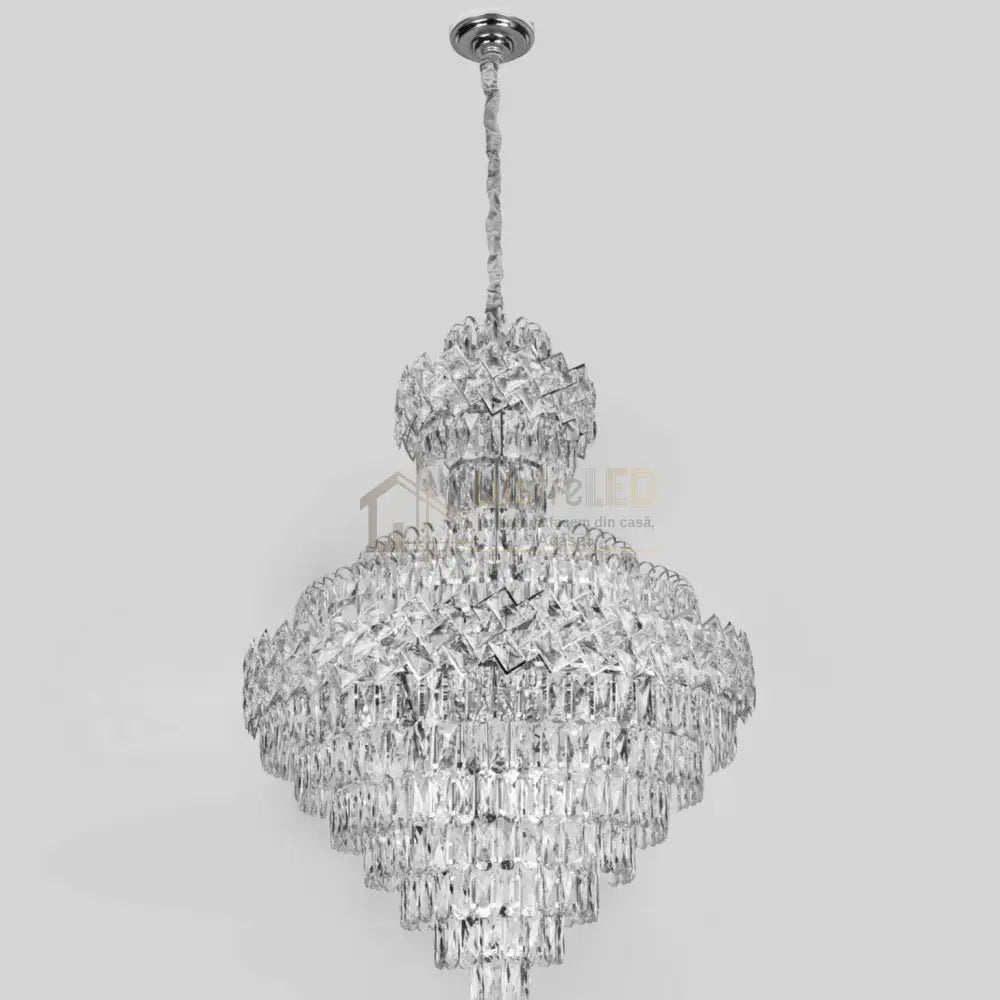 Candelabru Cristal Malli Silver Grande Luxury 80x110CM lustreled.ro