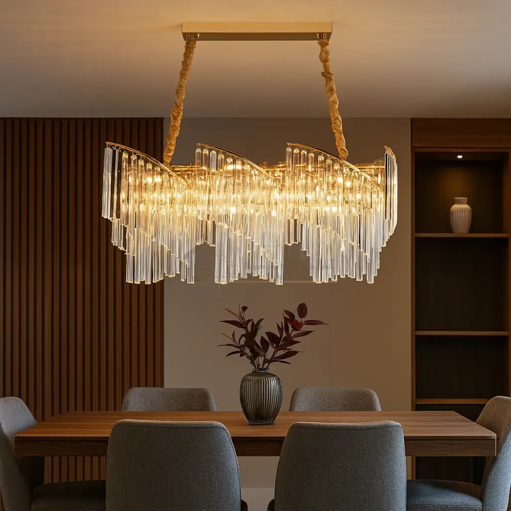 Candelabru Cristal Modern Milano Golden 80X30CM lustreled.ro