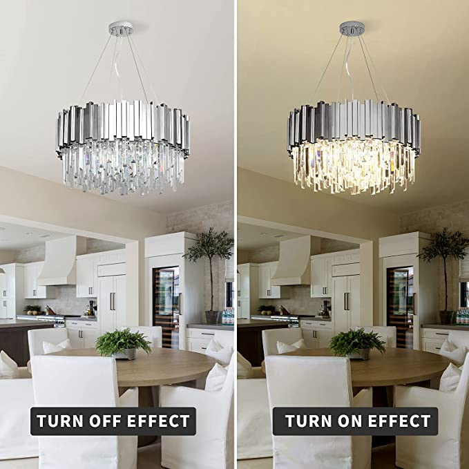 Candelabru Cristal GLORY CHROME GRANDE 600mm