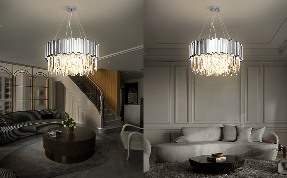 Candelabru Cristal GLORY CHROME GRANDE 600mm