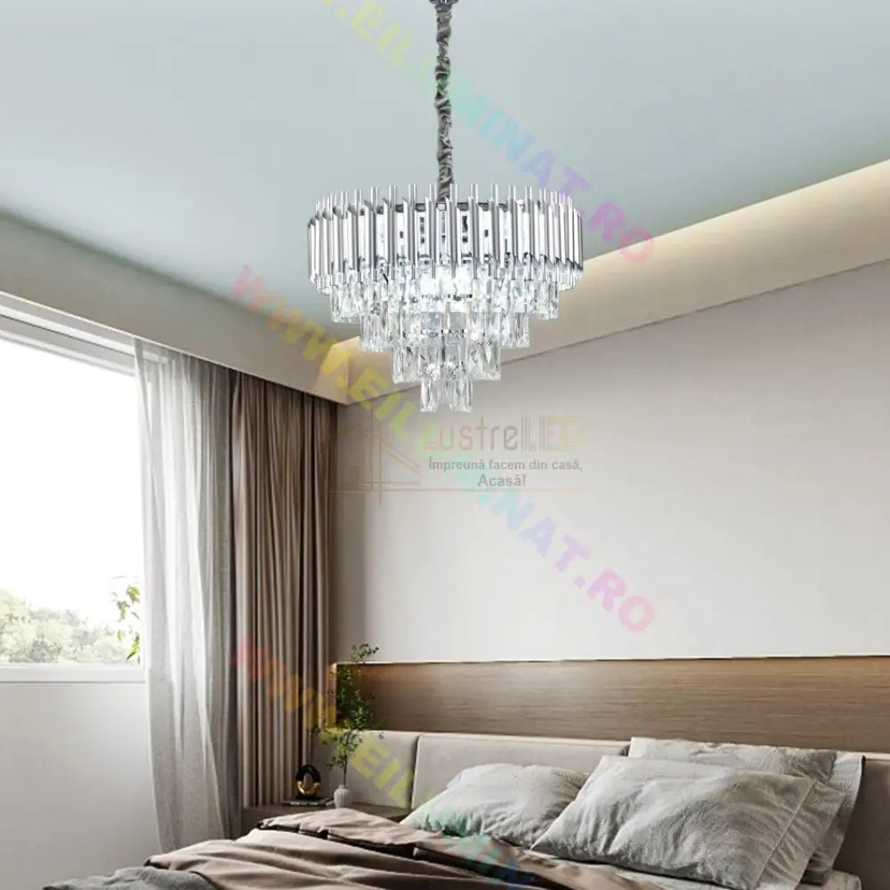 Candelabru Cristal Silver Panther 500Mm Chandeliers