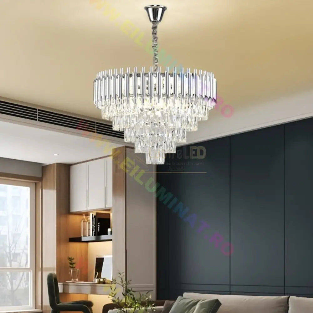Candelabru Cristal Silver Panther 600Mm Chandeliers