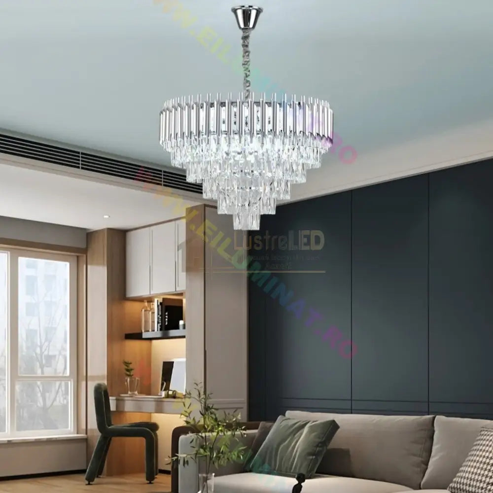 Candelabru Cristal Silver Panther 600Mm Chandeliers