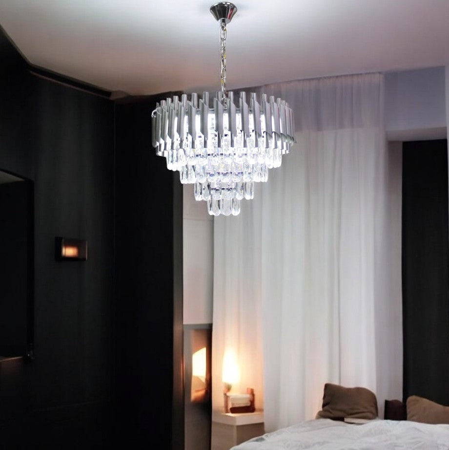 Candelabru Cristal Silver Panther 500mm