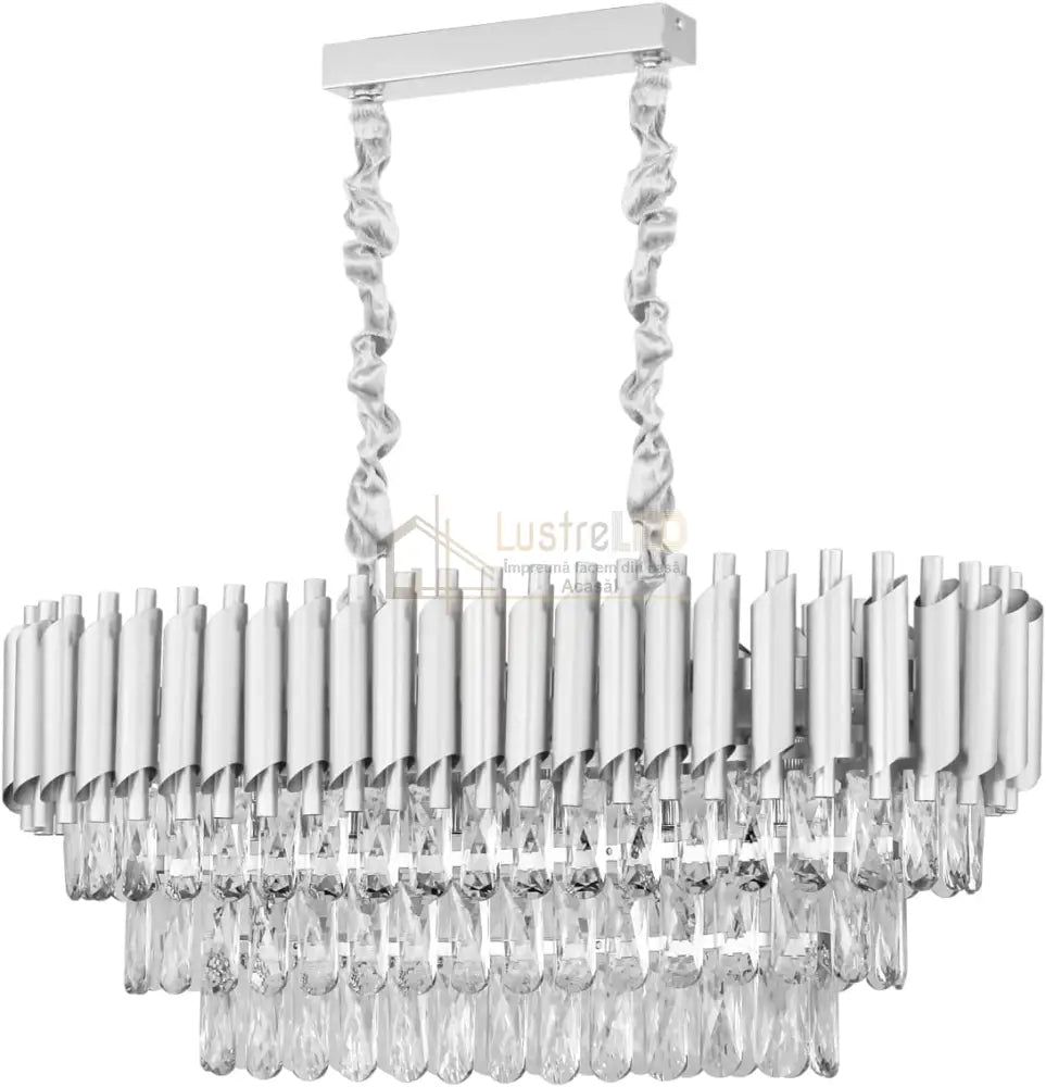 Candelabru Cristal Silver Panther 800X300Mm Chandeliers