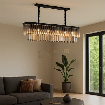 Candelabru Cristal SMOKY BLACK/GREY 800x300mm