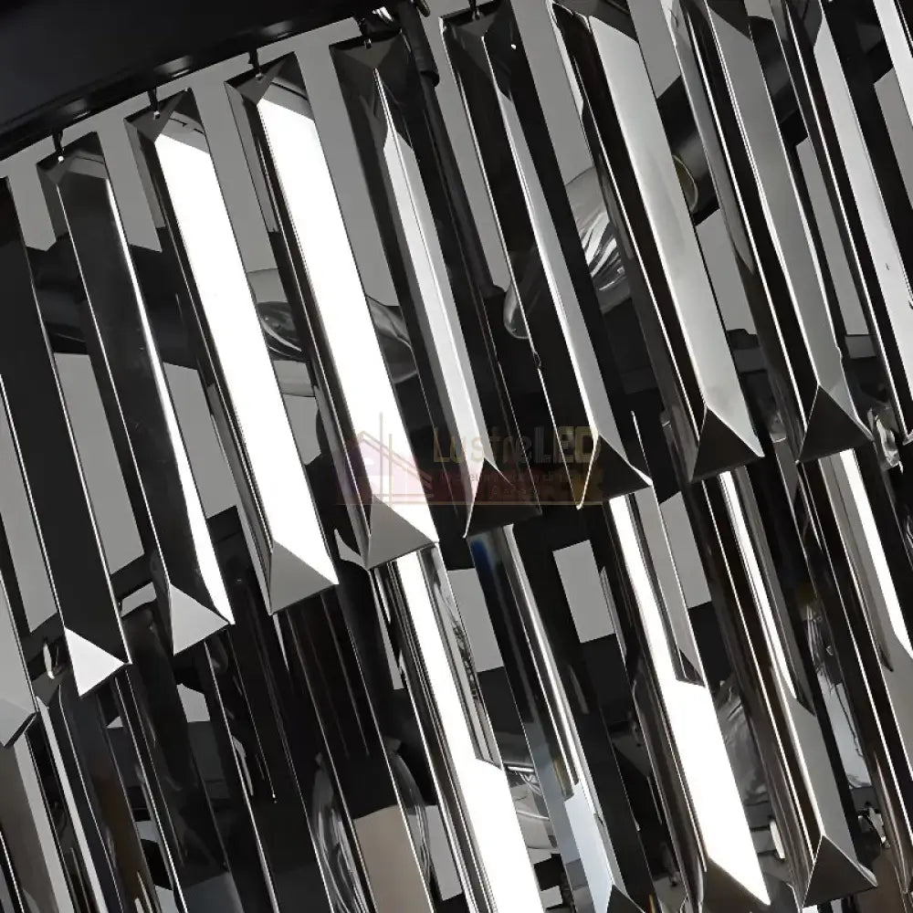 Candelabru Cristal SMOKY BLACK/GREY ROUND 600mm NEGRU + GRI / 60CM / CRISTAL Chandeliers Crystal