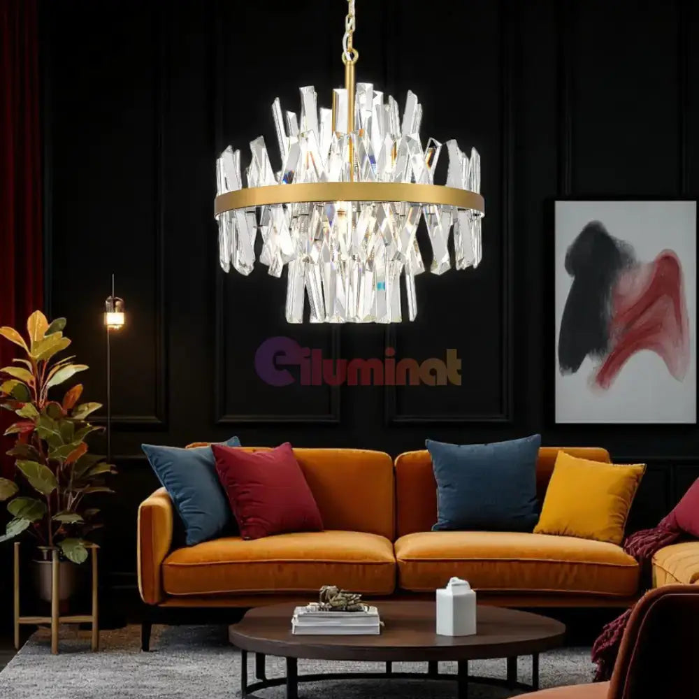 Candelabru Cristal Suspendat Luxury CONSTANTINOPOLE Premium 50cm lustreled.ro