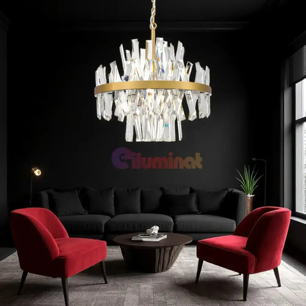 Candelabru Cristal Suspendat Luxury CONSTANTINOPOLE Premium 50cm lustreled.ro