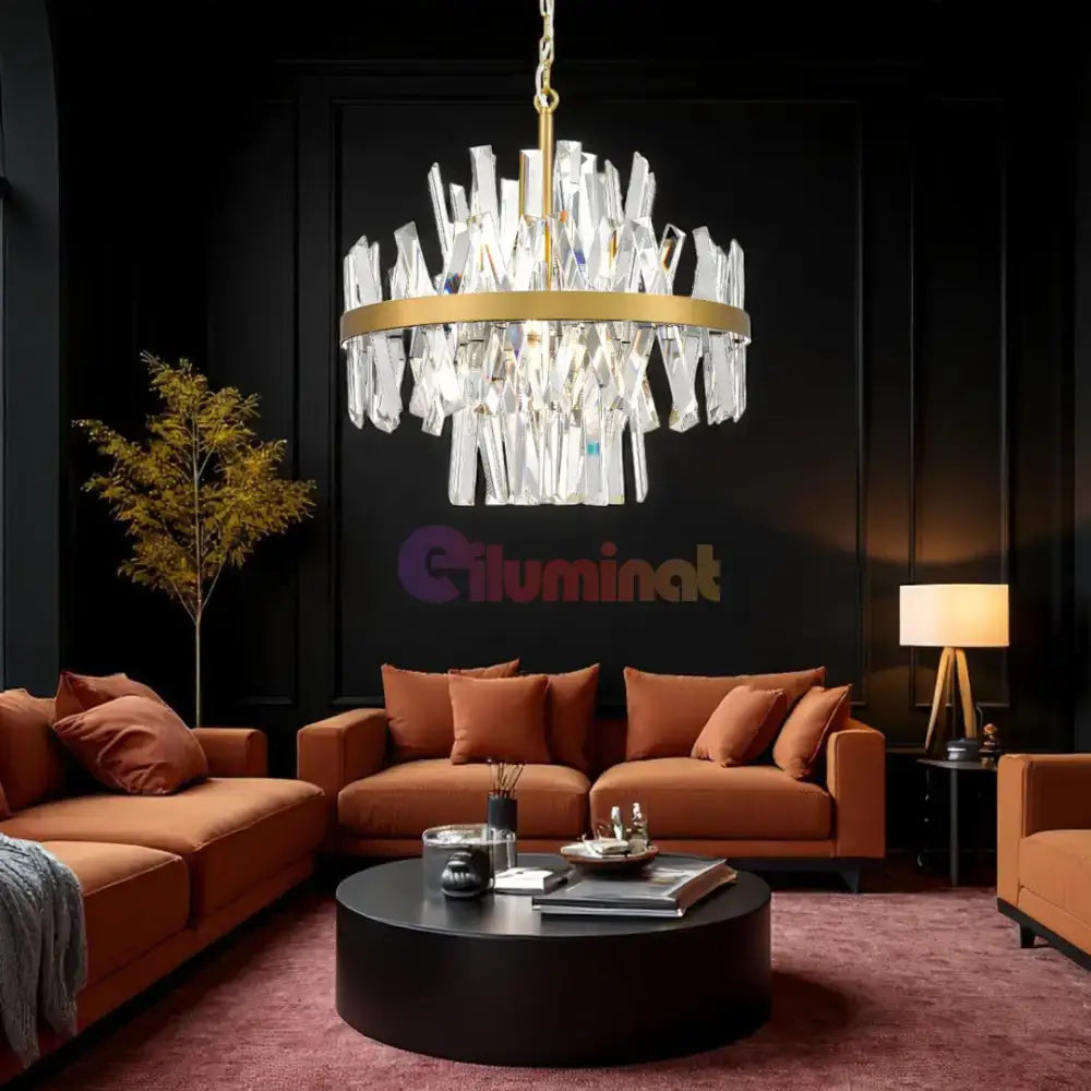 Candelabru Cristal Suspendat Luxury CONSTANTINOPOLE Premium 50cm lustreled.ro