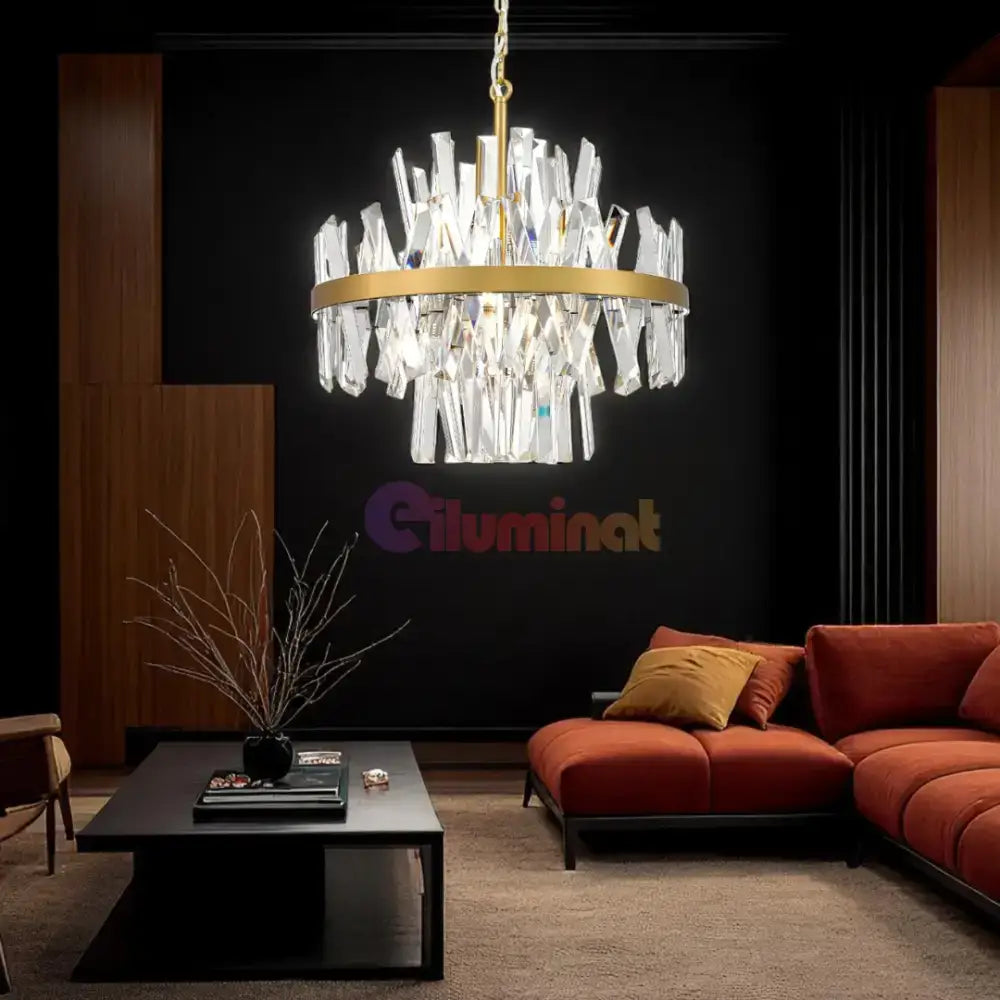 Candelabru Cristal Suspendat Luxury CONSTANTINOPOLE Premium 50cm lustreled.ro