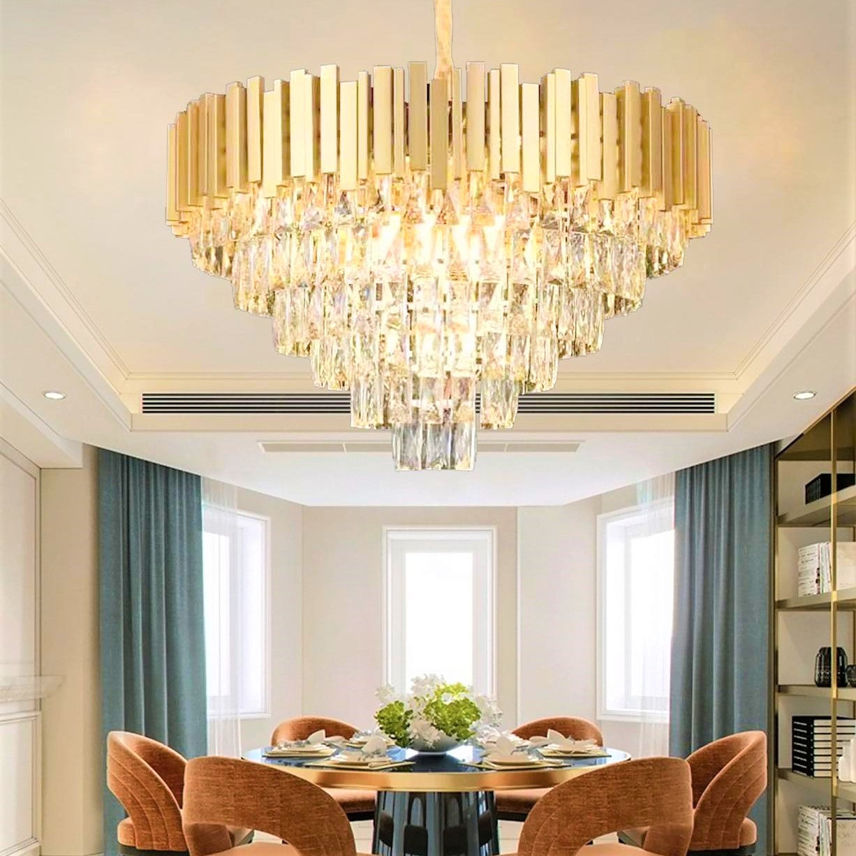 Candelabru Cristal GOLDEN MAXI 920mm