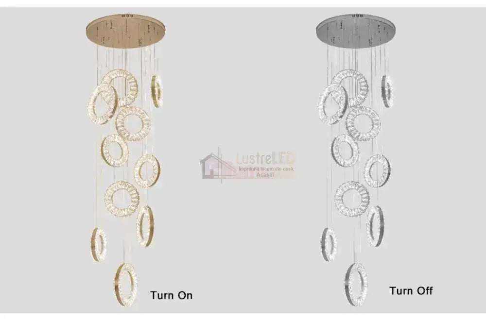 Candelabru Led 140W Cristal Royal Rain Telecomanda Chandeliers Crystal