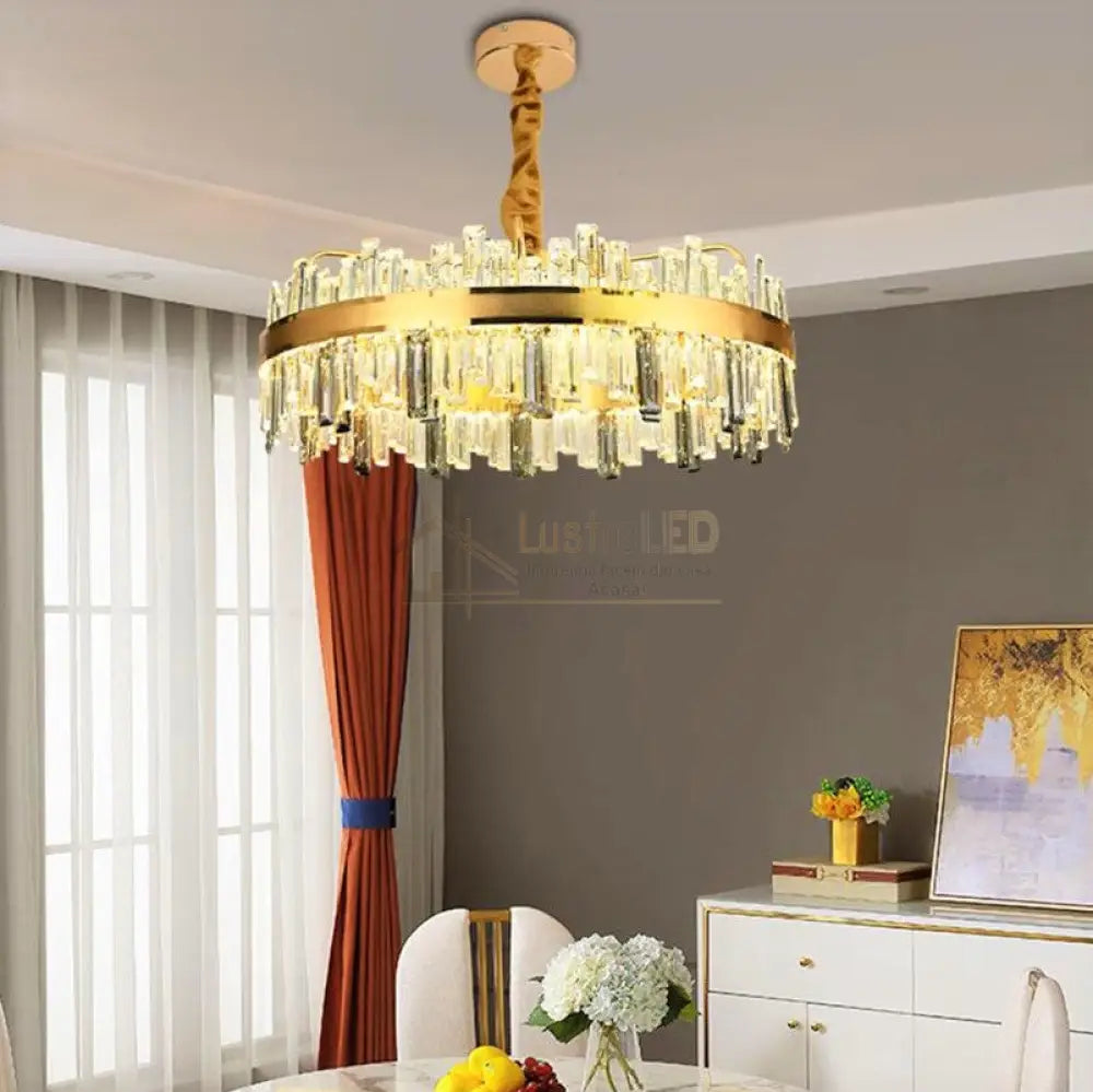 Candelabru Led 200W Cristal Milan 800Mm Telecomanda